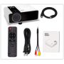 Міні-проектор 1080P HD 4500 Lux, сумісний з ТВ-тюнером, HDMI, USB, AV, DVD