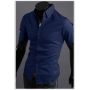 Сорочка чоловіча синє класичне M-XXL код 59