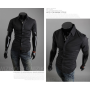 Сорочка чоловіча синє класичне M-XXL код 59