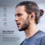 Бездротові навушники TW60 Bluetooth 5.0 з чохлом для зарядки, Mini HD сенсорне управління водонепроникні чорні