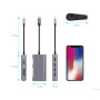 USB-хаб Dynamode USB3.1 TypeC to HDMI + 3хUSB3.0 + Gigabit LAN + USB TypeC Charging + SD / MicroSD до 4K