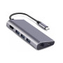 USB-хаб Dynamode USB3.1 TypeC to HDMI + 3хUSB3.0 + Gigabit LAN + USB TypeC Charging + SD / MicroSD до 4K