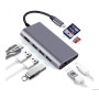 USB-хаб Dynamode USB3.1 TypeC to HDMI + 3хUSB3.0 + Gigabit LAN + USB TypeC Charging + SD / MicroSD до 4K