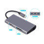 USB-хаб Dynamode USB3.1 TypeC to HDMI + 3хUSB3.0 + Gigabit LAN + USB TypeC Charging + SD / MicroSD до 4K