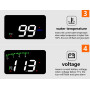 Проектор, проекція приладової панелі на лобове скло автомобіля OBD2-X5 HUD A900 спідометр (універсальний)