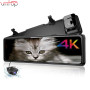Автомобільний відеореєстратор Zimtop 4K Hisilicon 3559 IMX 415, дзеркало заднього виду з нічним баченням