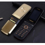 Мобильный телефон раскладушка кнопочный Tkexun G3 2.6" 2500mAh (золото, серебро, черный)