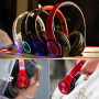 Bluetooth Наушники беспроводные B39 со светодиодными вставками красные