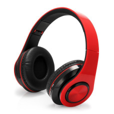 Bluetooth Наушники беспроводные B39 со светодиодными вставками красные