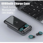 Беспроводные наушники M6 Bluetooth-гарнитура TWS 5.1 Power Bank  6000 мАч зарядный чехол