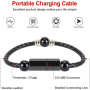 USB-кабель-браслет для заряджання з роз'ємом Micro USB шкіряний плетений