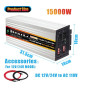 Преобразователь напряжения инвертор 12/220V PH-RD чистая синусоида 2500W (пиковая 15000w)