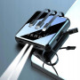 Power Bank 20000 Mah портативный мини с цифровым дисплеем 4 кабеля черный