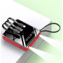 Power Bank 20000 Mah портативный мини с цифровым дисплеем 3 кабеля красный