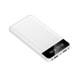 Power bank на 20000 Мач с цифровым дисплеем ультратонкий белый