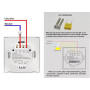 Умный настенный сенсорный выключатель 2 Gang 1 Way 220v стеклянная панель