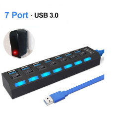 Usb-хаб 7 портов USB 3,0 концентратор разветвитель с выключателями