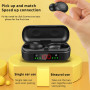 Беспроводные наушники V8 Bluetooth TWS Auto Pair Стерео HIFI  шумоподавление встроенный микрофон Power Bank