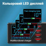 Многопортовое зарядное устройство  беспроводной зарядкой на 8 USB, 100W цифровой дисплей