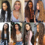Волнистые плетеные искусственные волосы для наращивания