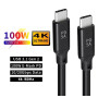Usb-кабель C PD 100W 20V 5A Поддержка 4K Audio Video Скорость передачи 20Gbps Type-c на Type-c