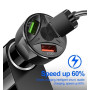 Автомобільна швидка зарядка для телефона 3 USB-порти 5 V 7 A від прикурювача