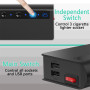 Автомобільне швидке заряджання 4usb 180W qc3.0 з перемикачем