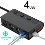 Автомобільне швидке заряджання 4usb 180W qc3.0 з перемикачем