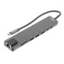 Usb-хаб перехідник XO Hub003 (Type C to 2Usb+HDMi+2 Type C+RJ45+SD+MicroSD)