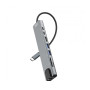 Usb-хаб перехідник XO Hub003 (Type C to 2Usb+HDMi+2 Type C+RJ45+SD+MicroSD)