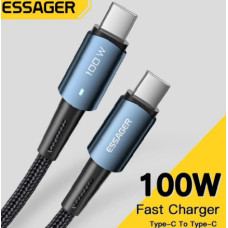 Кабель для швидкого заряджання мобільного телефона Essager PD100W 60 Вт Type C to C 1м