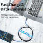 Кабель для швидкого заряджання мобільного телефона Essager PD100W 60 Вт Type C to C 1м