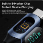 Кабель для швидкого заряджання смартфона Type C 100 Вт PD з дисплеєм