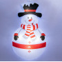 Гірлянда XMAS Штора Фігурки 3D Сніговика та Сніжинки 3М*70СМ