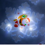 Гірлянда XMAS Штора Фігурки 3D Сніговика та Сніжинки 3М*70СМ