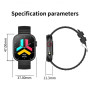 Smart Watch ZW39 чорний Bluetooth-дзвінки моніторинг здоров'я водонепроникні з ліхтариком для Android та IOS
