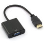 Кабель CHARMOUNT H-V02 HDMI - VGA 0.2 м Чорній (H-V02)