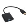 Кабель CHARMOUNT H-V02 HDMI - VGA 0.2 м Чорній (H-V02)