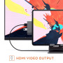 Адаптер алюмінієвий для iPad з USB-C заряджання PD 4K HDMI USB 3,0 3,5 мм роз'єм для навушників