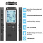 Професійний цифровий диктофон T60 8 ГБ активація голосом, з WAV, MP3-плеєром