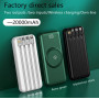 Портативний Power Bank зелений ХМ-368 20000 мАг 5 в 1 Android/TYPE-C/Apple