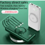 Портативний Power Bank зелений ХМ-368 20000 мАг 5 в 1 Android/TYPE-C/Apple