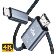 Кабель USB C - HDMI, 4K, 30 Гц, 2 метри, надвисока чіткість, USB-конвертер HDMI type C для домашнього офісу