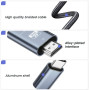 Кабель USB C - HDMI, 4K, 30 Гц, 2 метри, надвисока чіткість, USB-конвертер HDMI type C для домашнього офісу
