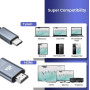 Кабель USB C - HDMI, 4K, 30 Гц, 2 метри, надвисока чіткість, USB-конвертер HDMI type C для домашнього офісу
